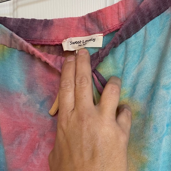 New  multi colored tie dye cropped pants - Picture 3 of 3